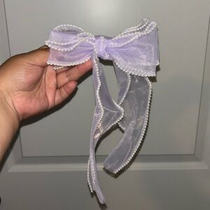 Lavender Pearls Bow